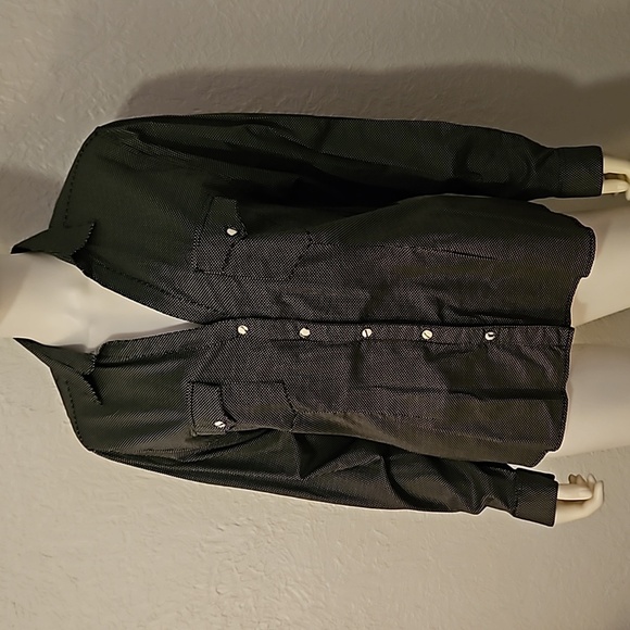 PANHANDLE SLIM Cowboy Core Monochrome Pin Dot Western Snap Shirt - Picture 3 of 9